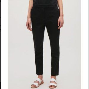 COS Tailored cotton pants, Size 2, black